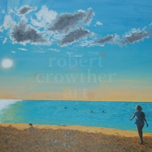 Girl on a beach print