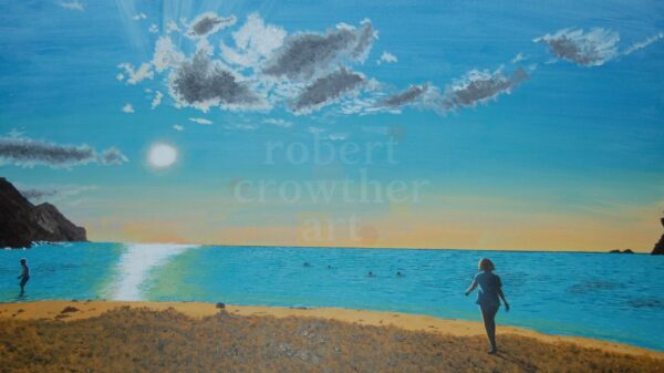 Girl on a beach print