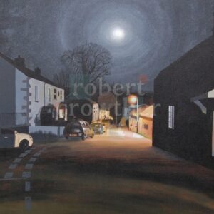 A moonlit North Hill 42cm x 35cm print mounted