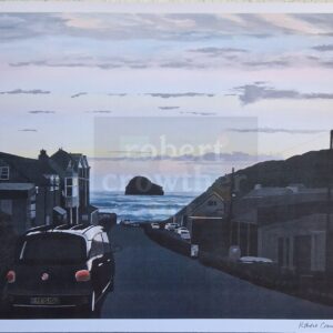 Trebarwith Strand at dusk 42cm x 30cm poster print